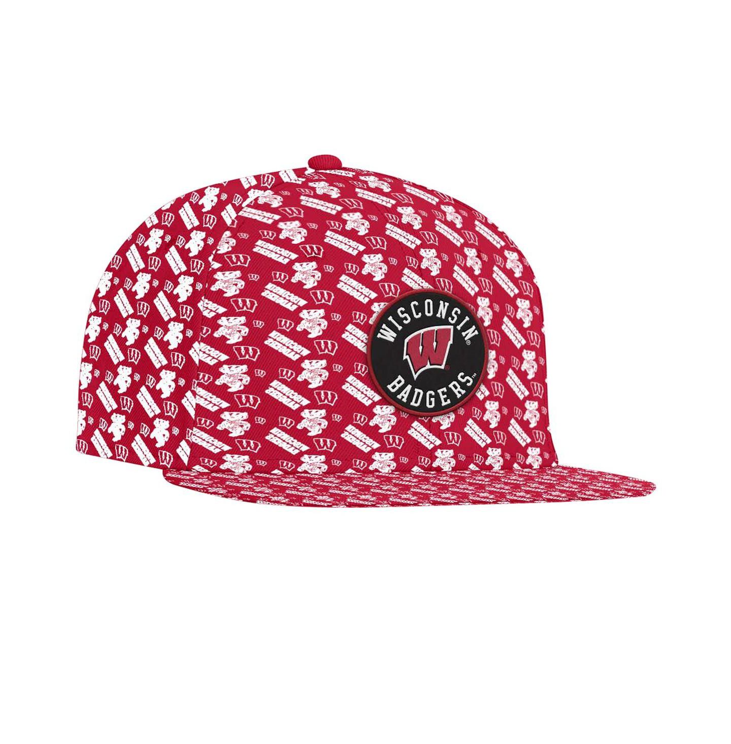 Мужская кепка Under Armour Red Wisconsin Badgers Gameday ArmourFuse Snapback Hat — фото 3