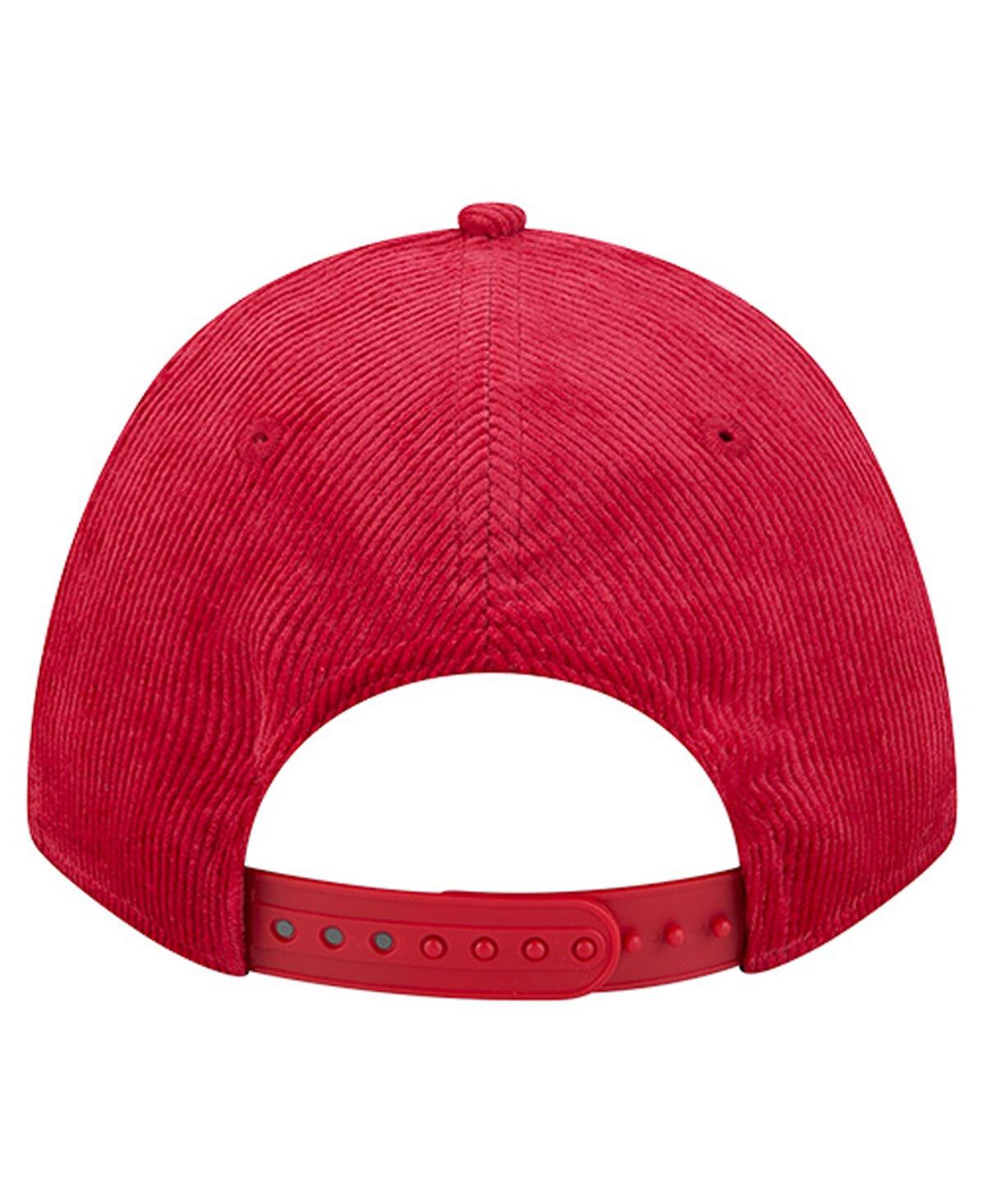 New Era Men's Red New England Patriots Cord Corduroy 9FORTY A-Frame Adjustable Hat