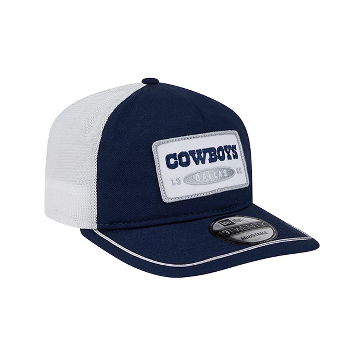 Men's Navy/White Dallas Cowboys Patch 19TWENTY Adjustable Hat