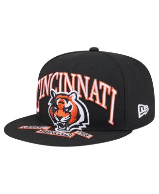 Men's Black Cincinnati Bengals Head Oversized 59FIFTY Fitted Hat