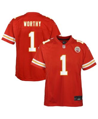 Nike - Big Boys and Girls Xavier Worthy Red Kansas City Chiefs Team Game Jersey