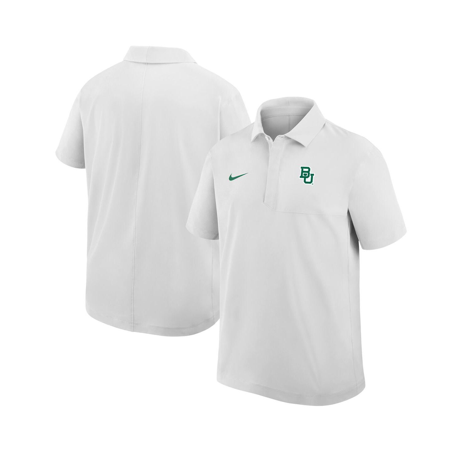 Men's White Baylor Bears Woven Polo Shirt