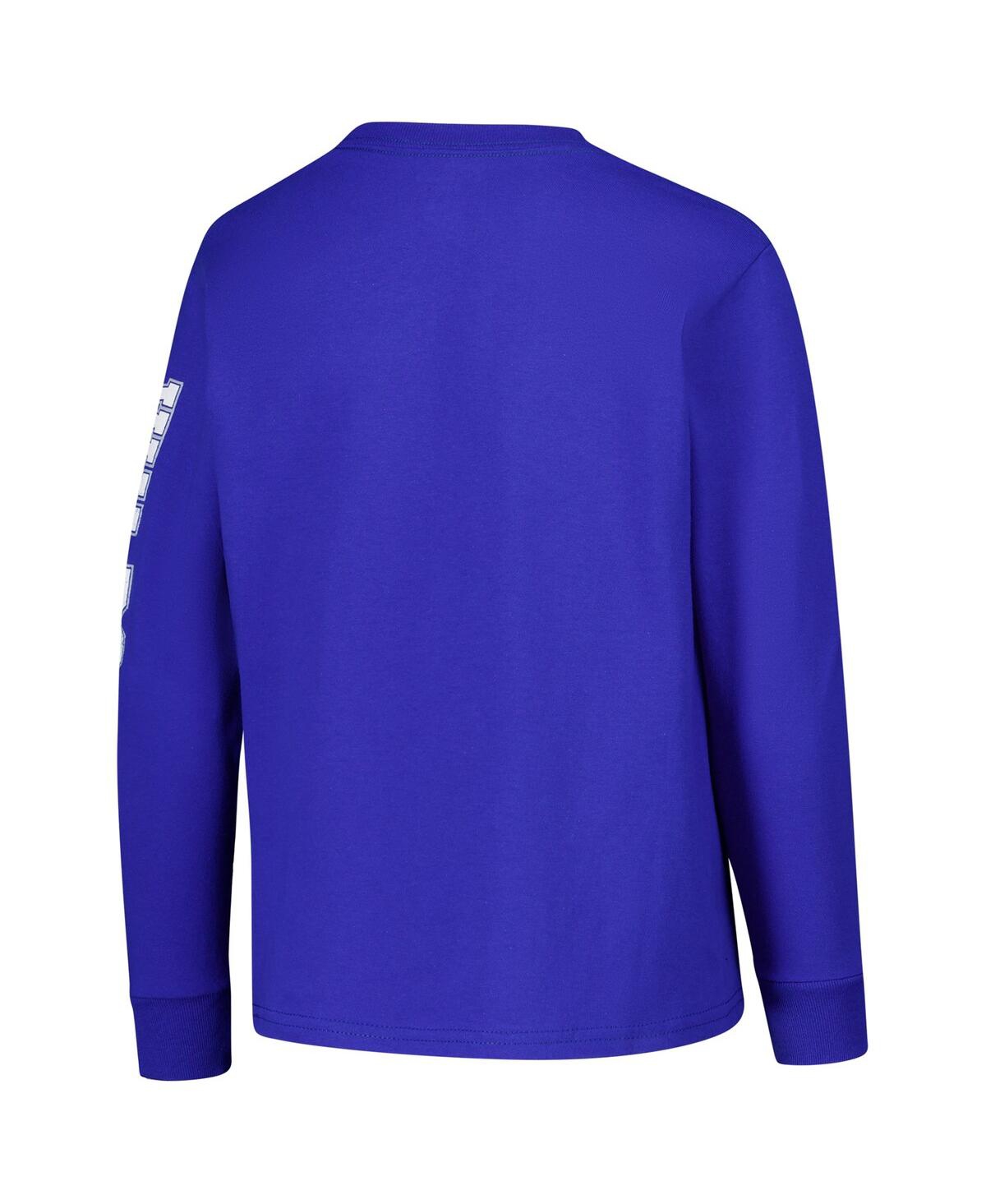 Champion Big Boys and Girls Royal Kentucky Wildcats Distressed Arch Over Logo Long Sleeve T-Shirt