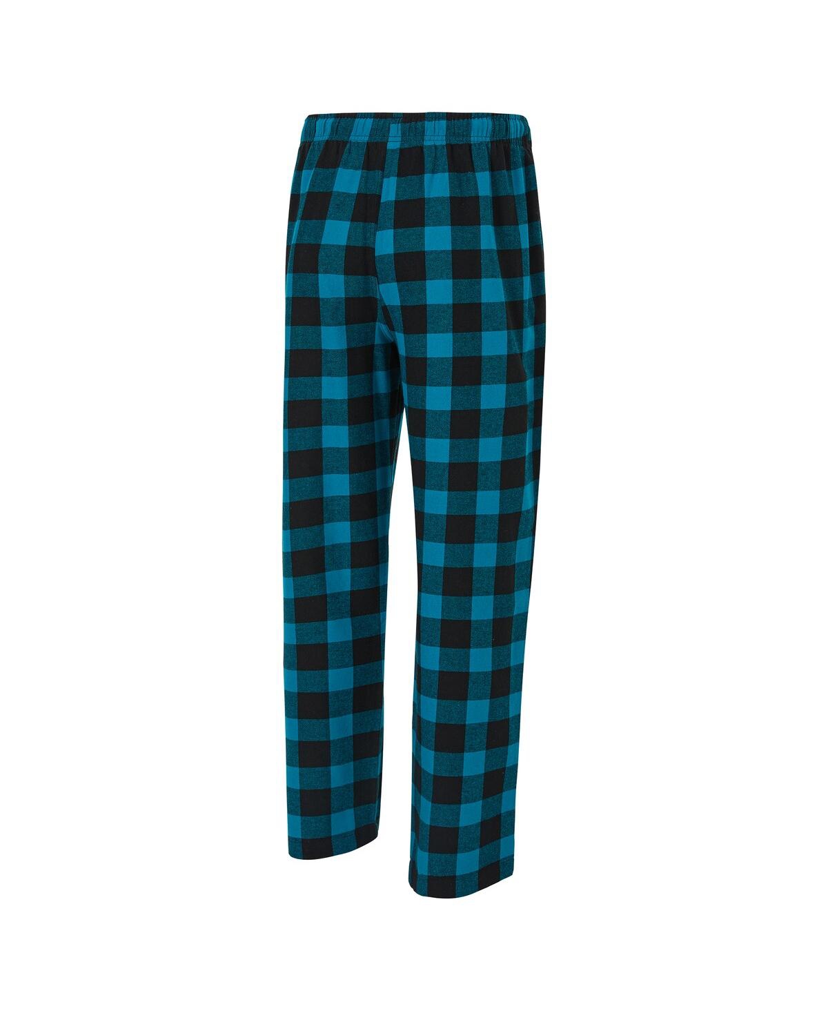 Concepts Sport Men's 2-piece Black/teal Jacksonville Jaguars Avondale T-shirt And Flannel Pants Set In Multi