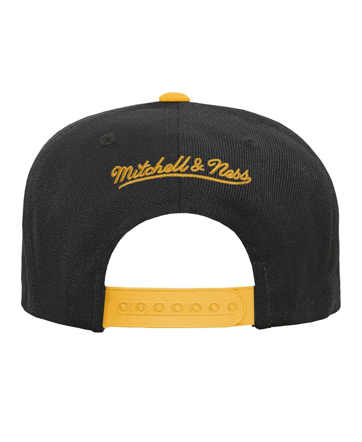 Mitchell & Ness Big Boys And Girls Black/gold Pittsburgh Penguins Core Team Two-tone Snapback Hat In Black