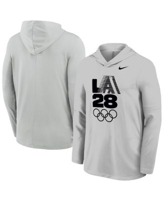 Nike - Men's Gray LA28 Summer Olympics Lightweight Dri-FIT Long Sleeve Hoodie