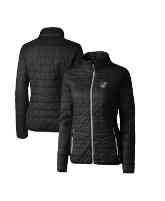 Cutter & Buck - Women's Black Georgia Bulldogs Rainier Eco Insulated Puffer Full-Zip Jacket