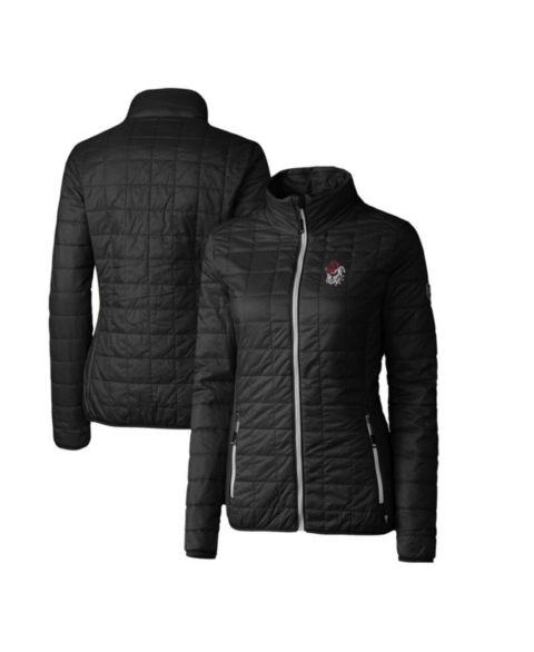 Женские куртки Cutter & Buck Black Georgia Bulldogs Rainier Eco Insulated Puffer Full-Zip Jacket