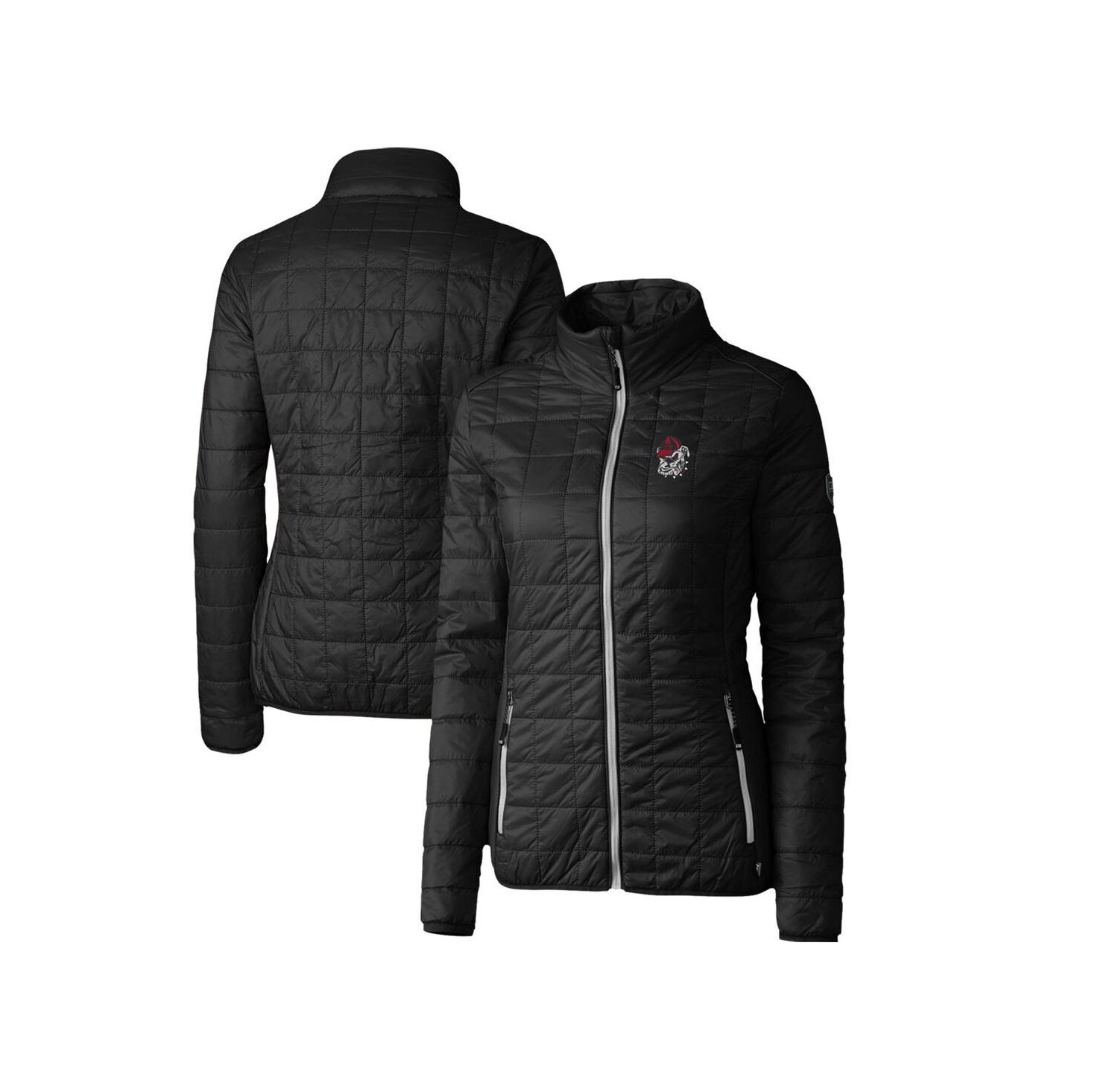 Women's Black Georgia Bulldogs Rainier Eco Insulated Puffer Full-Zip Jacket