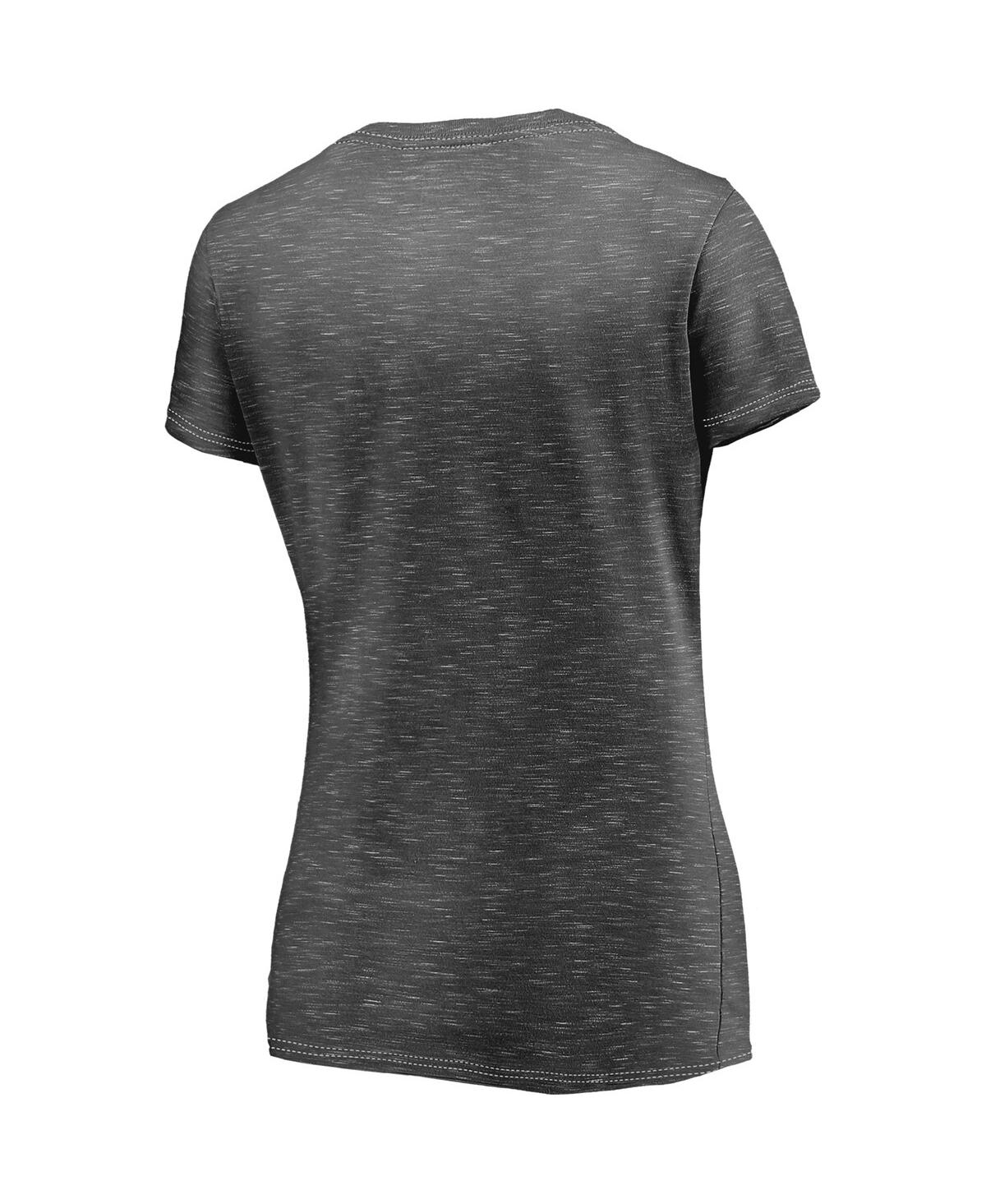 Fanatics Women's Charcoal Georgia Bulldogs Primary Logo Space-dye V-neck T-shirt In Gray