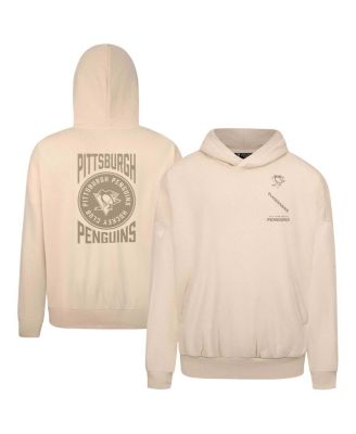 LevelWear - Men's Cream Pittsburgh Penguins Contact Stamp Pullover Hoodie