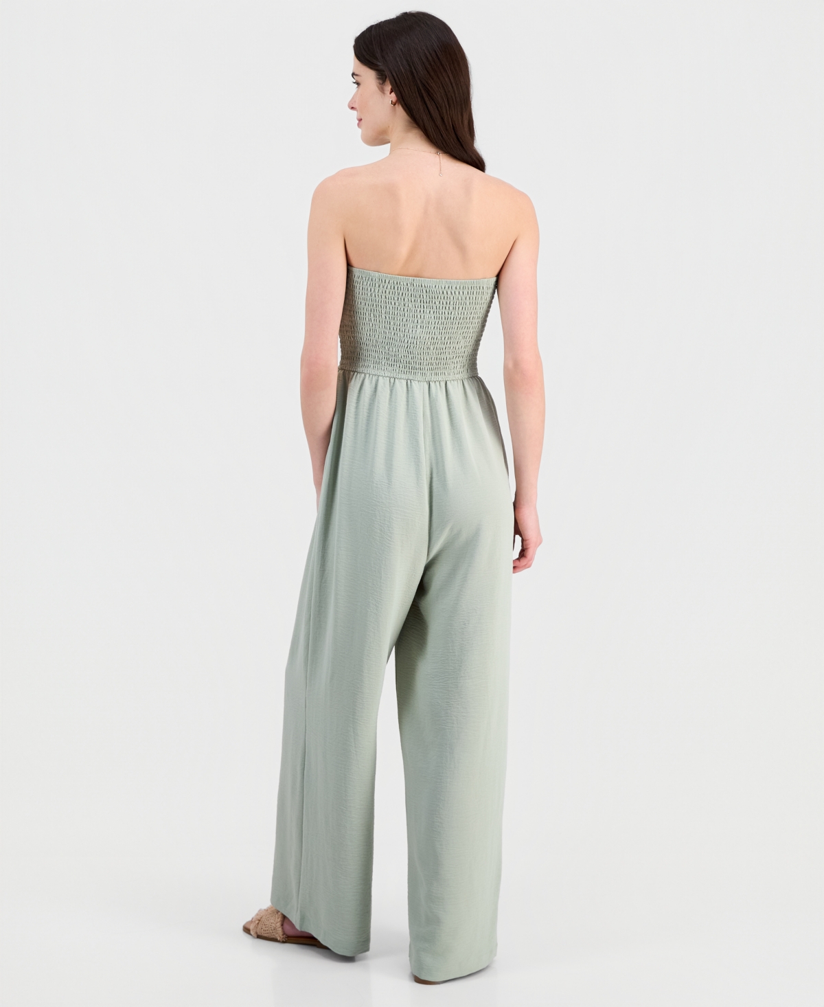 Sincerely Jules Juniors' Smocked Strapless Jumpsuit