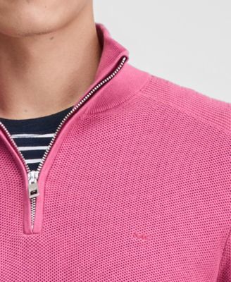 Men's Mouline Texture Quarter-Zip Sweater