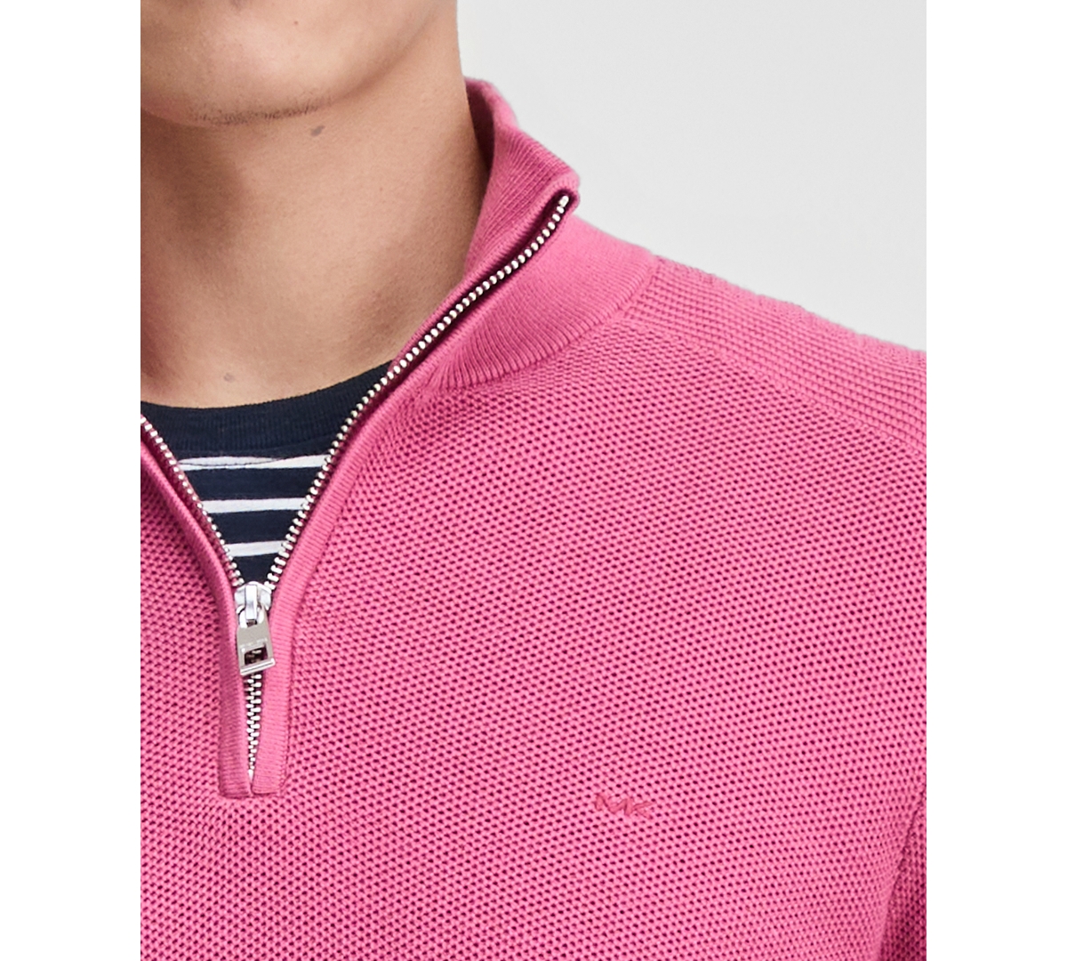 Michael Kors Men's Mouline Texture Quarter-Zip Sweater