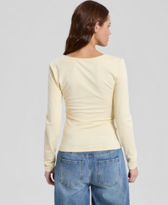Women's Square-Neck Long-Sleeve Top, Macy's Exclusive