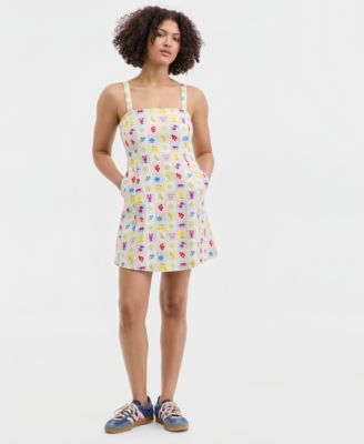 Rebel Veil - Juniors' Printed Sleeveless Mini Dress
