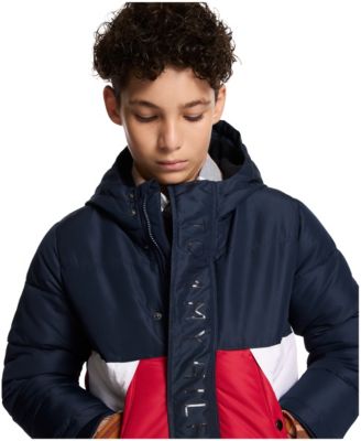 Boys' 8-20 Color Block Puffer Jacket
