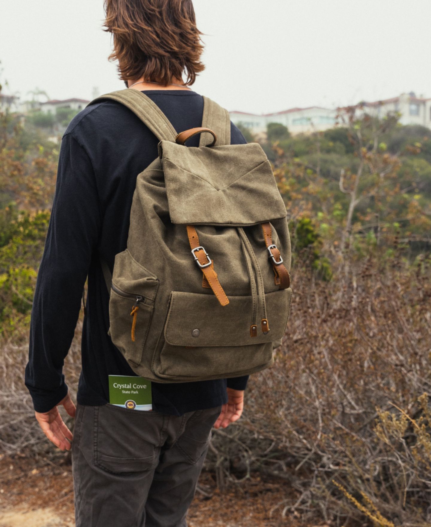 Рюкзак TSD BRAND Coast Ranch Drawstring, цвет: Оливковый — фото 7