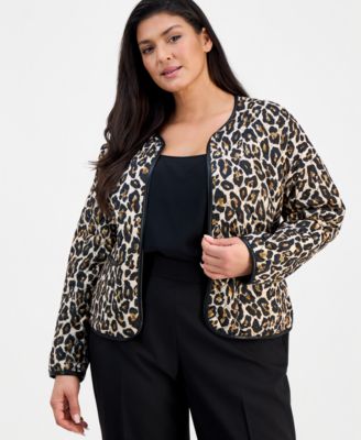 Tahari ASL - Plus Size Quilted Reversible Jacket