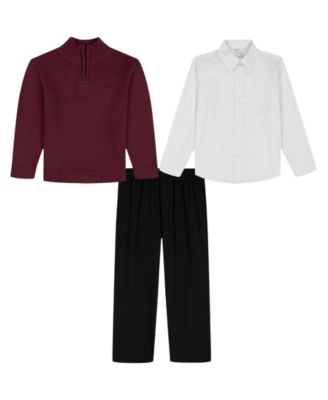 Boys' 2T-7 Long-Sleeve Sweater, Shirt and Pants, 3-Piece Set