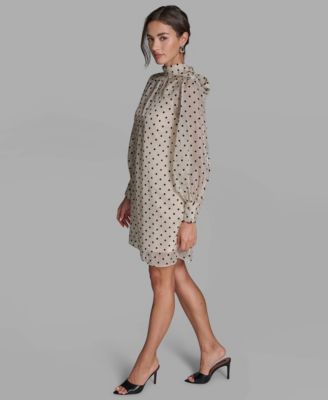 Women's Organza Mock Neck Two-Piece Shift Dress