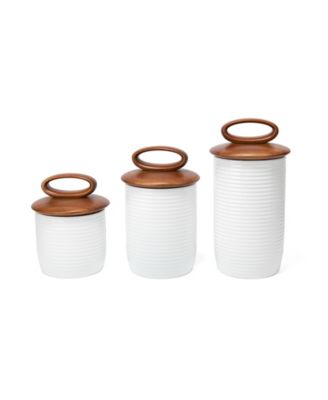 Nambé - Breaking Bread Cannisters, Set of 3