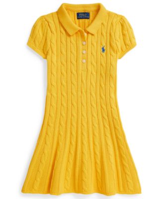 Polo Ralph Lauren - Girls 2T-6X Cable Short-Sleeve Sweater Dress