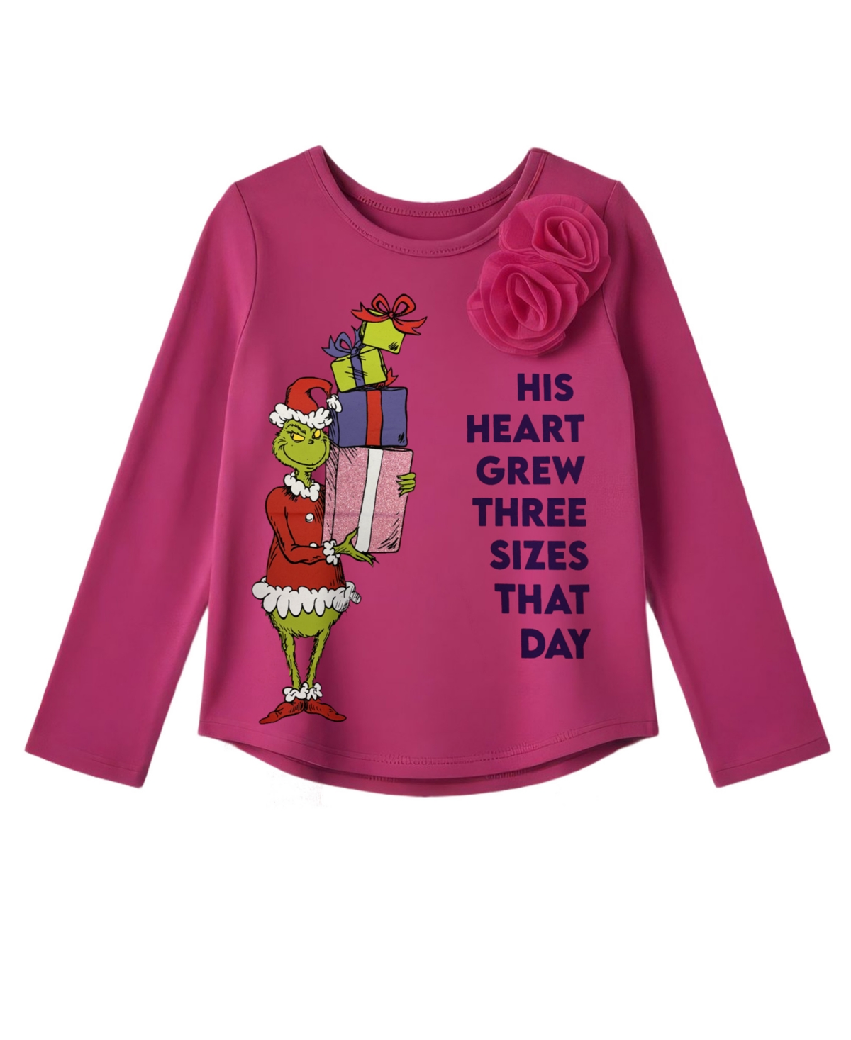 Kate Mack Girls 2T-6X Grinch Long-Sleeve Top and Mesh Skirt, 2-Piece Set