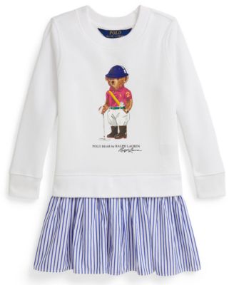 Polo Ralph Lauren - Girls 2T-6X Polo Bear Striped Skirt Dress