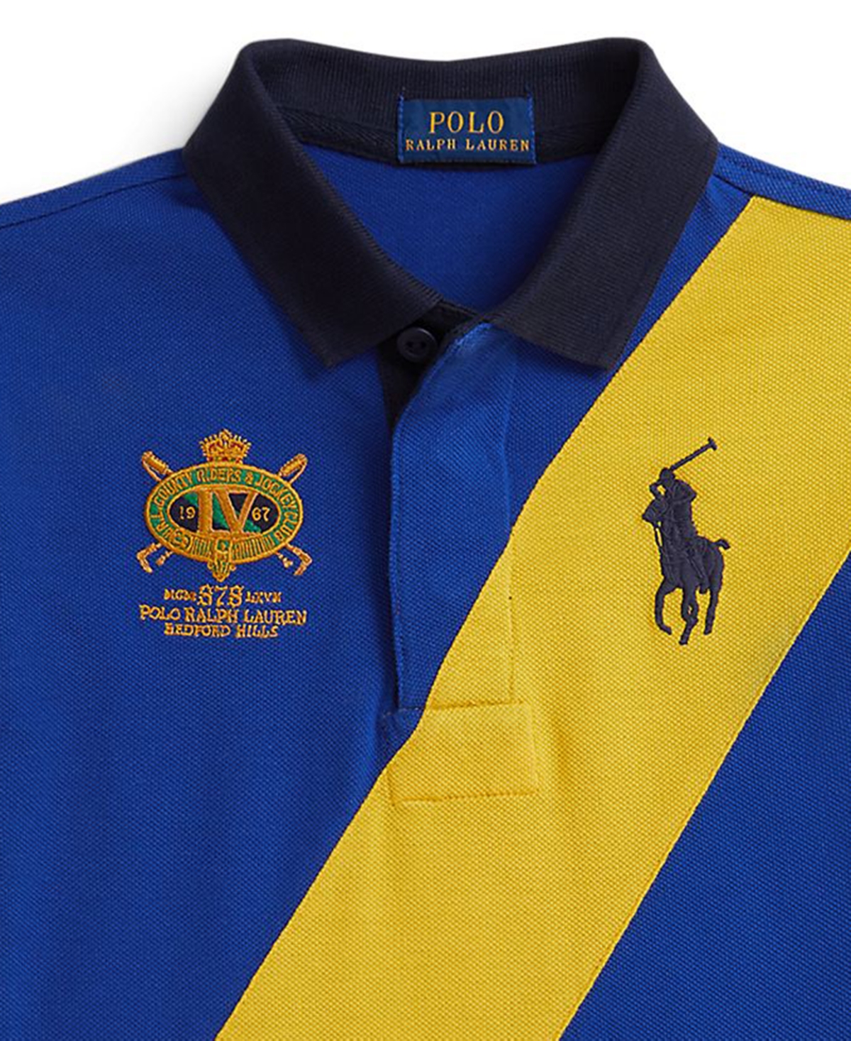 Polo Ralph Lauren Girls 2T-6X Color-Blocked Short-Sleeve Dress