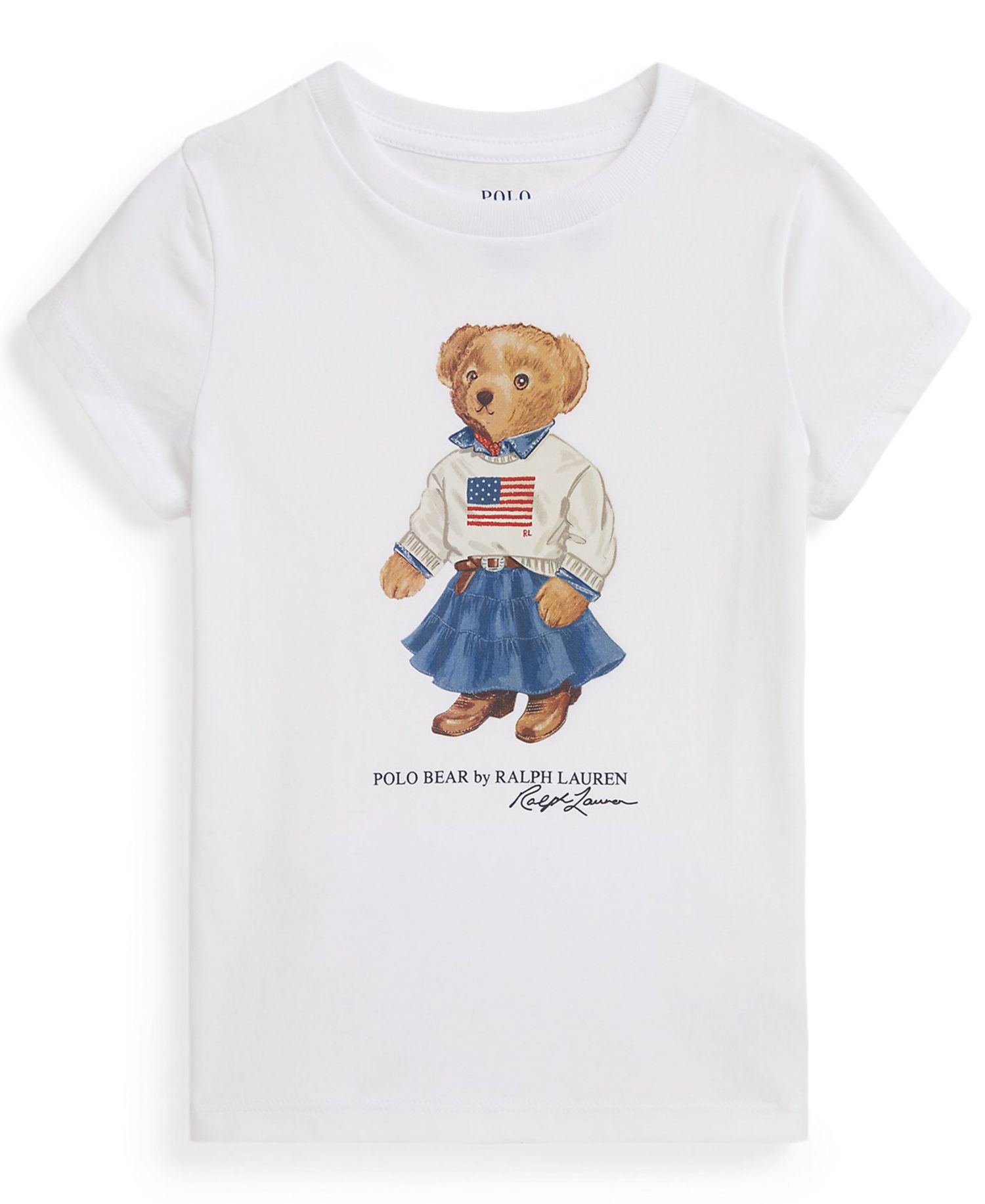 Girls' 2T-6X Polo Bear Printed Short-Sleeve T-Shirt