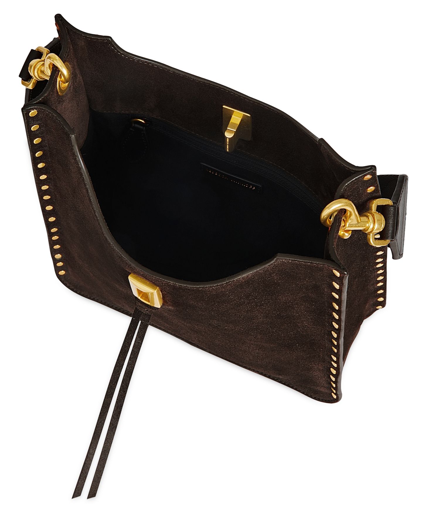 Женская сумка Rebecca Minkoff Darren Medium Suede Feed Crossbody, цвет: Коричневый — фото 3