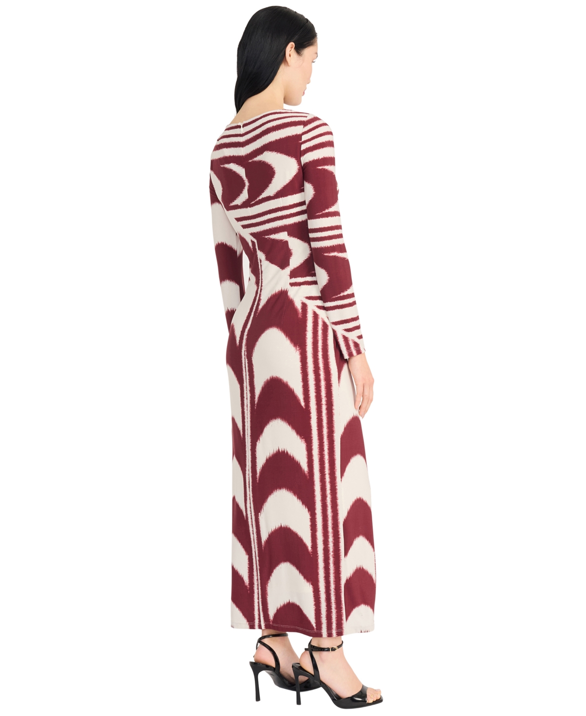 Donna Morgan Women's Long-sleeve Midi Dress In Multi