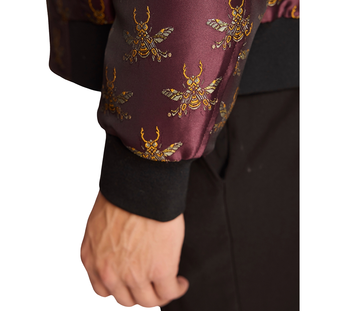 Paisley & Gray Men's Hyde Bomber Jacket In Burgundy