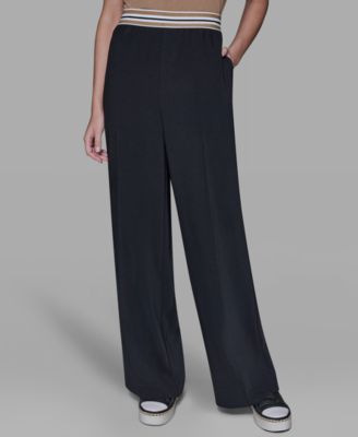 KARL LAGERFELD PARIS - Petite Straight-Leg Ankle Pants