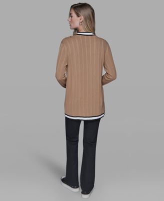 Petite V-Neck Cardigan Sweater