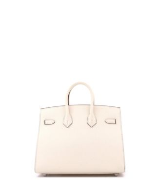Birkin 25 Handbag Light Epsom with Palladium Hardware