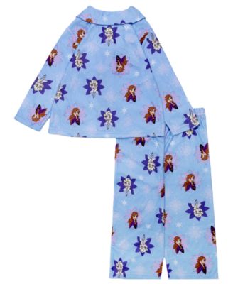 Girls' Toddler 2T-4T Frozen Notch Collar Top and Pants, 2-Piece Pajama Set