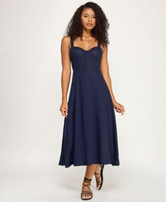 SENI & CADE - Women's Sweetheart Neck Corset Midi Dress