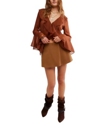 Women's Paradise Found Faux Suede Mini Skort