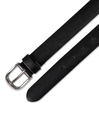 Luxury Classic Feathered Edge Leather Dress Belt