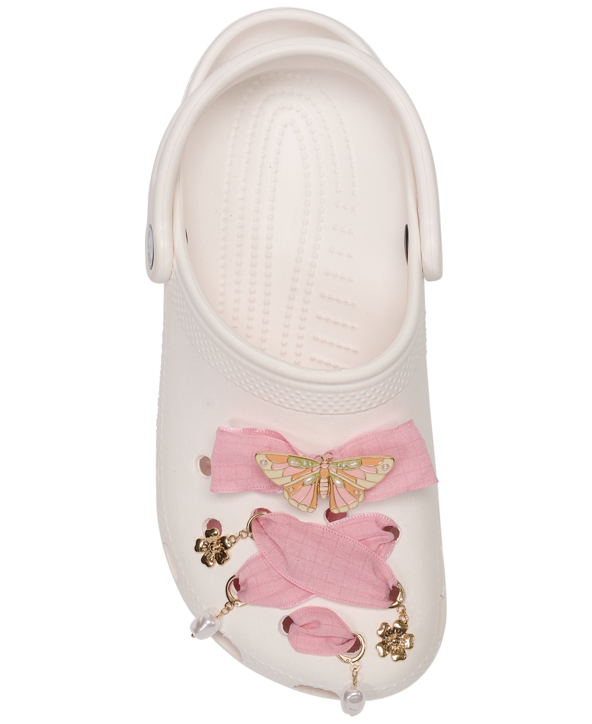 Crocs Jibbitz Laces And Butterfly Charms Kit From Finish Line In Pink