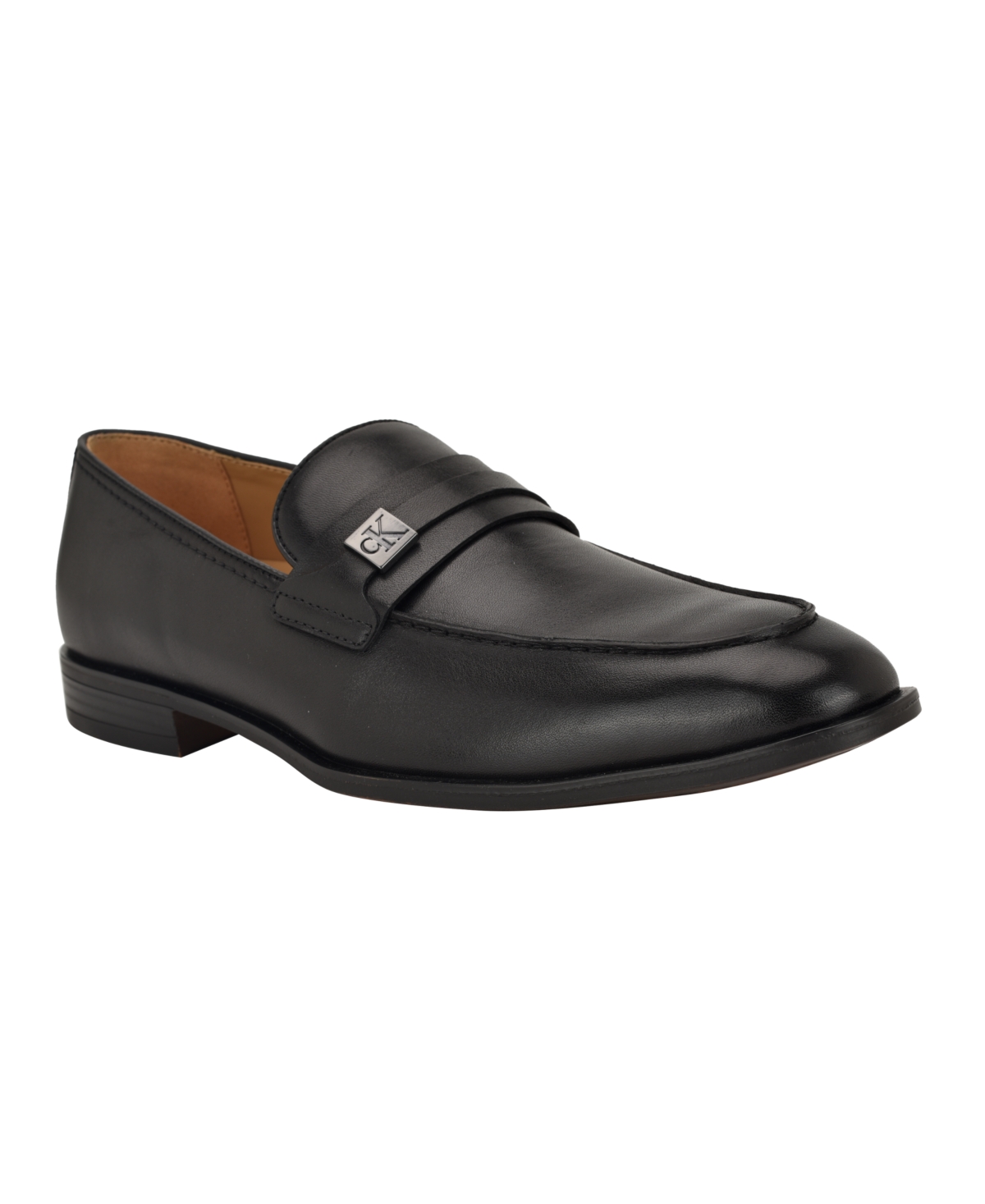 Calvin Klein Obexx Apron Toe Loafer In Black