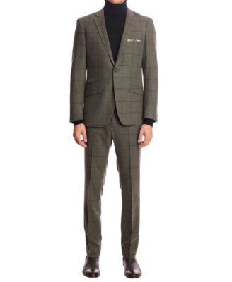 Men's Downing Slim-Fit Sage Windowpane Pants