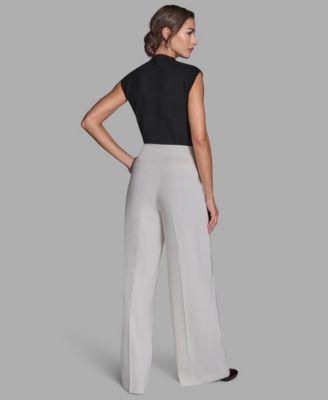 Women's Wide-Leg High-Rise Pleated Pants