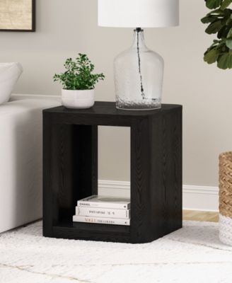 Kellan 20" Wood Wide Square Side Table