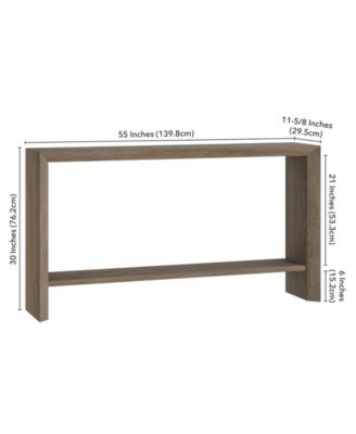 Osman 55" Wood Wide Rectangular Console Table