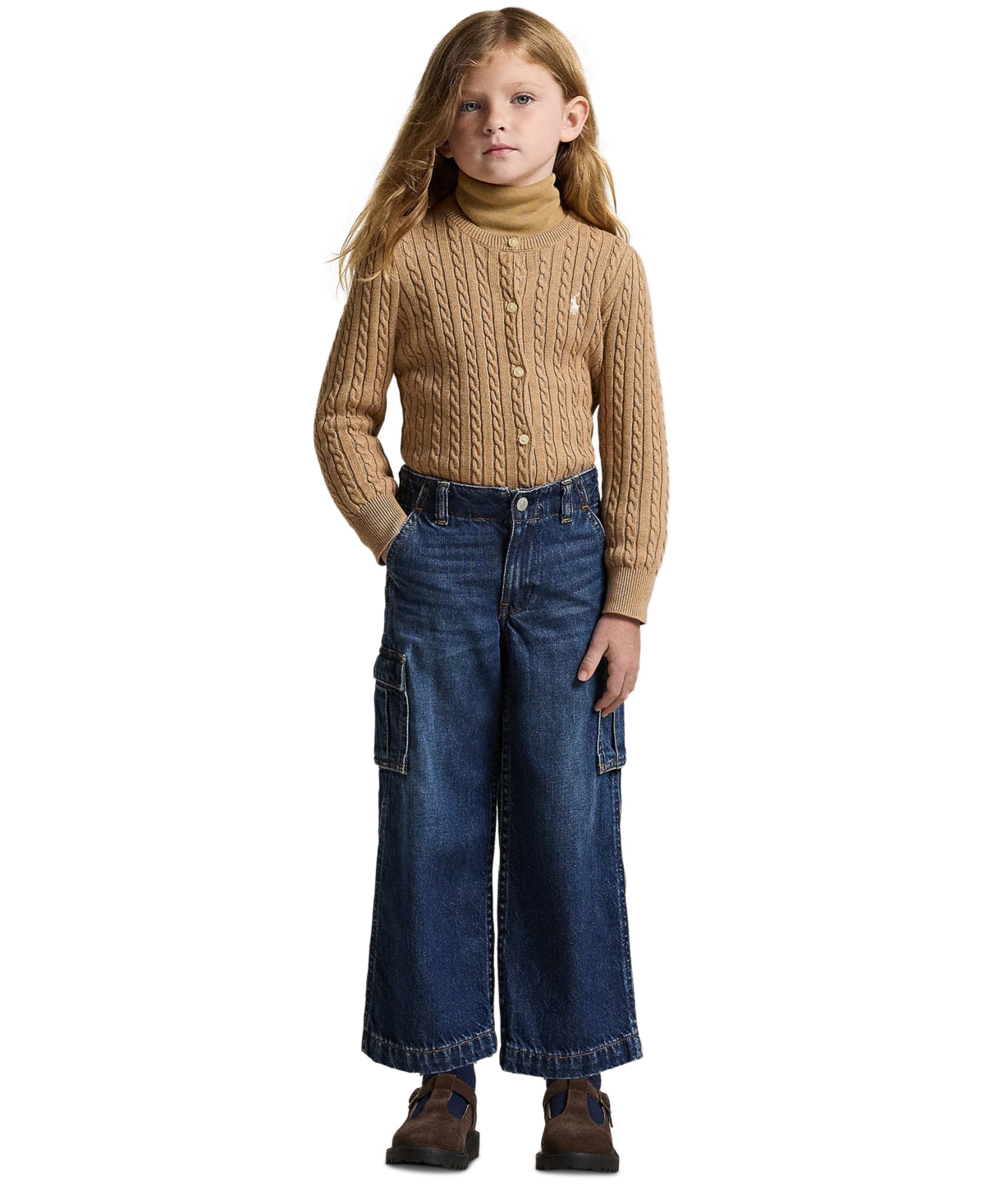 Polo Ralph Lauren Girls 2T-6X Wide Leg Cargo Jeans