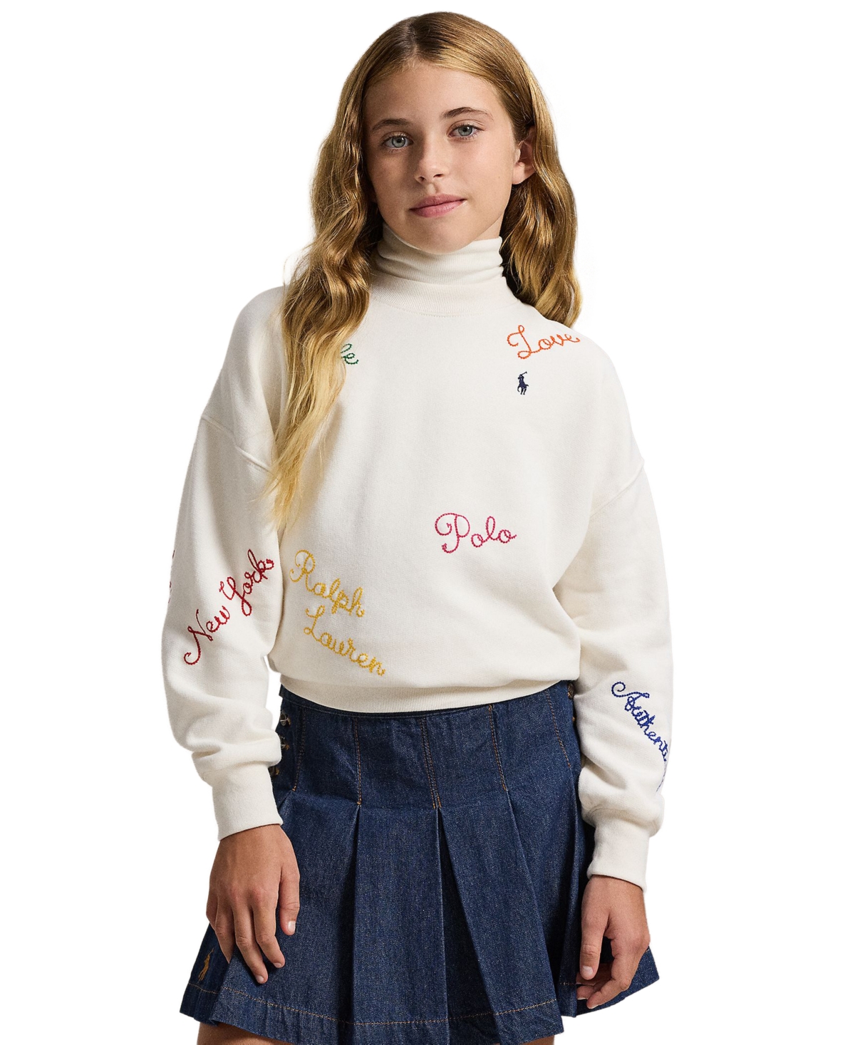 Polo Ralph Lauren Girls 7-16 Long-Sleeve Crewneck Sweatshirt