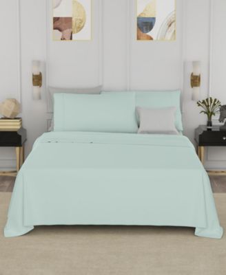 Brushed Cool Crisp 225-Thread Count Solid Cotton 3-Pc. Sheet Set, Twin XL